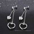 Fashion Jewelry Heart Tassels Earrings Wholsale Tasels for Silver Earrings